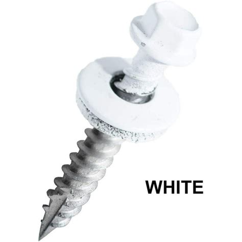 white painted sheet metal screws|white headed self tapping screws.